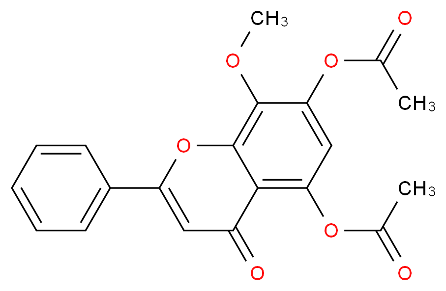 5,7-Diacetoxy-8-methoxyflavone_分子结构_CAS_23246-80-2)