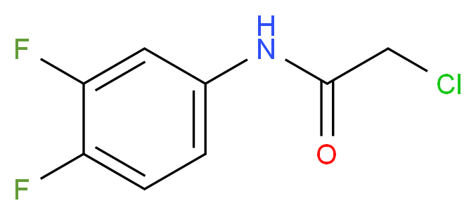 2-chloro-N-(3,4-difluorophenyl)acetamide_分子结构_CAS_76778-13-7