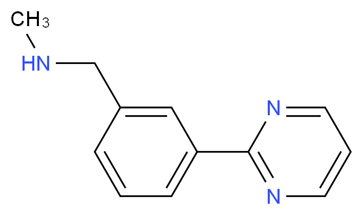 methyl({[3-(pyrimidin-2-yl)phenyl]methyl})amine_分子结构_CAS_886851-49-6
