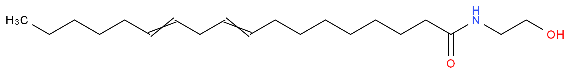 Linoleyl ethanolamide_分子结构_CAS_68171-52-8)