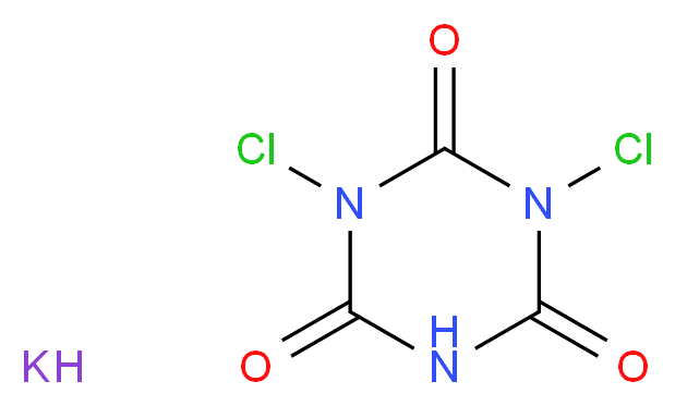 POTASSIUM DICHLOROISOCYANURATE_分子结构_CAS_2244-21-5)