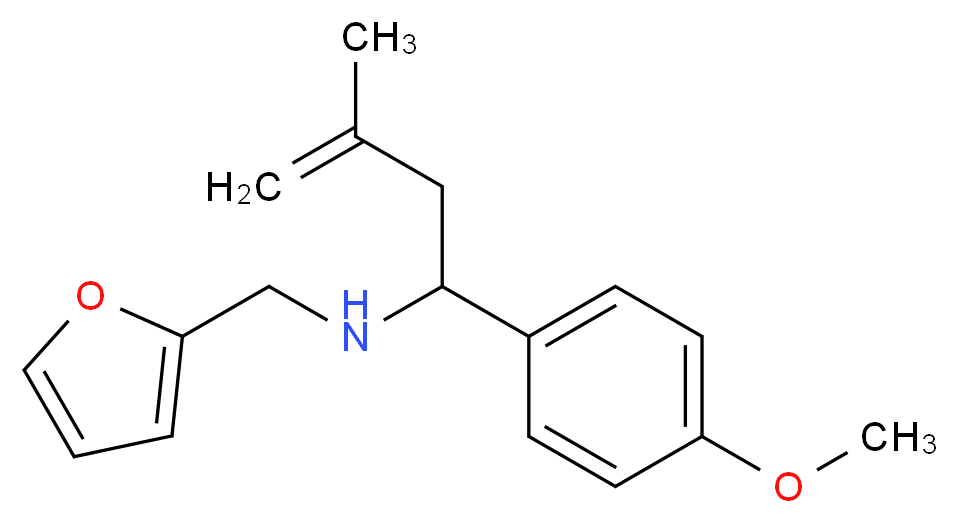 (furan-2-ylmethyl)[1-(4-methoxyphenyl)-3-methylbut-3-en-1-yl]amine_分子结构_CAS_436088-84-5