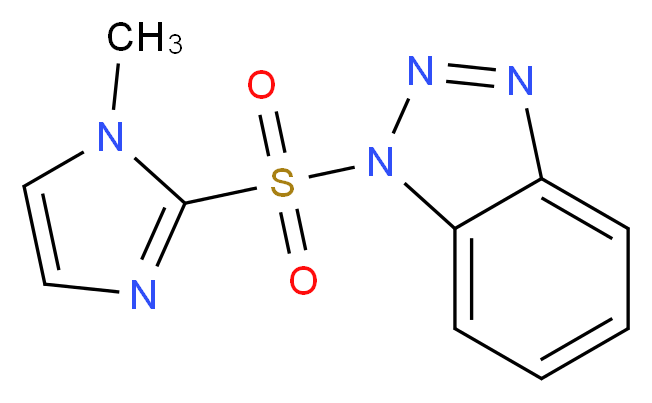 1-[(1-甲基-1H-咪唑-2-基)磺酰基]-1H-苯并三唑_分子结构_CAS_678173-46-1)