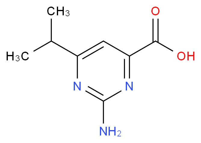 2-Amino-6-isopropylpyrimidine-4-carboxylic acid_分子结构_CAS_938458-89-0)