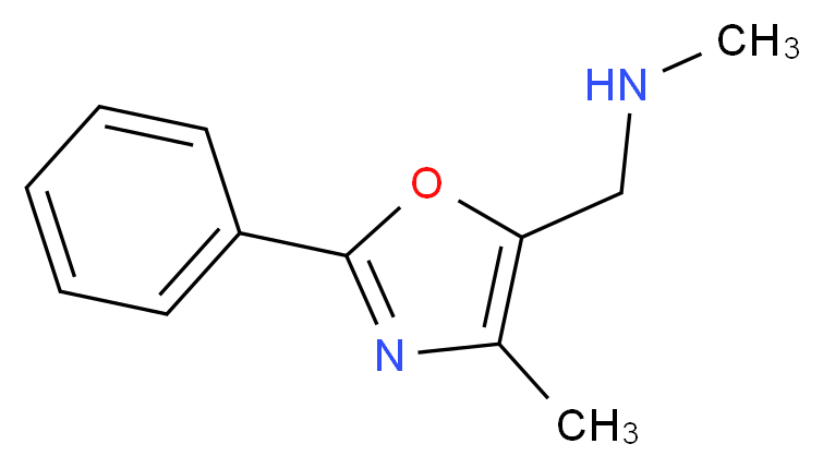 5-[(Methylamino)methyl]-4-methyl-2-phenyl-1,3-oxazole 97%_分子结构_CAS_)