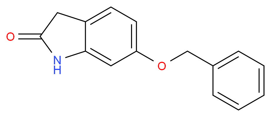 6-BENZYLOXY-1,3-DIHYDRO-INDOL-2-ONE_分子结构_CAS_458526-08-4)