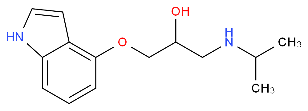 [2-hydroxy-3-(1H-indol-4-yloxy)propyl](propan-2-yl)amine_分子结构_CAS_13523-86-9