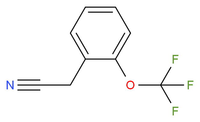 2-Trifluoromethoxybenzyl cyanide_分子结构_CAS_137218-25-8)