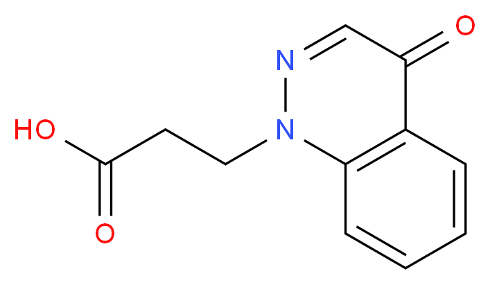 3-(4-oxo-1,4-dihydrocinnolin-1-yl)propanoic acid_分子结构_CAS_4320-73-4