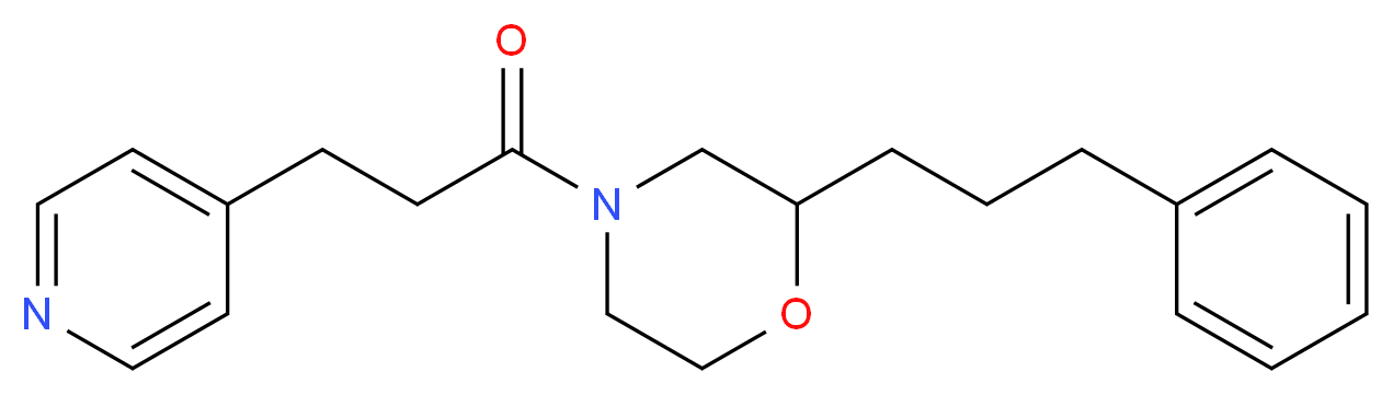 2-(3-phenylpropyl)-4-[3-(4-pyridinyl)propanoyl]morpholine_分子结构_CAS_)