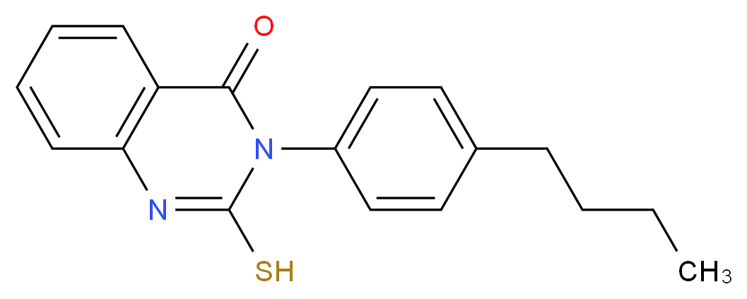 3-(4-Butyl-phenyl)-2-mercapto-3H-quinazolin-4-one_分子结构_CAS_133032-36-7)