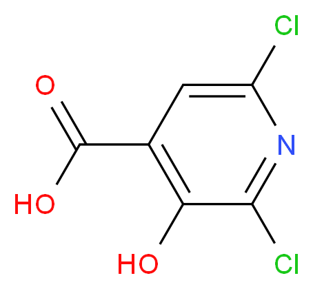 2,6-dichloro-3-hydroxypyridine-4-carboxylic acid_分子结构_CAS_185422-96-2