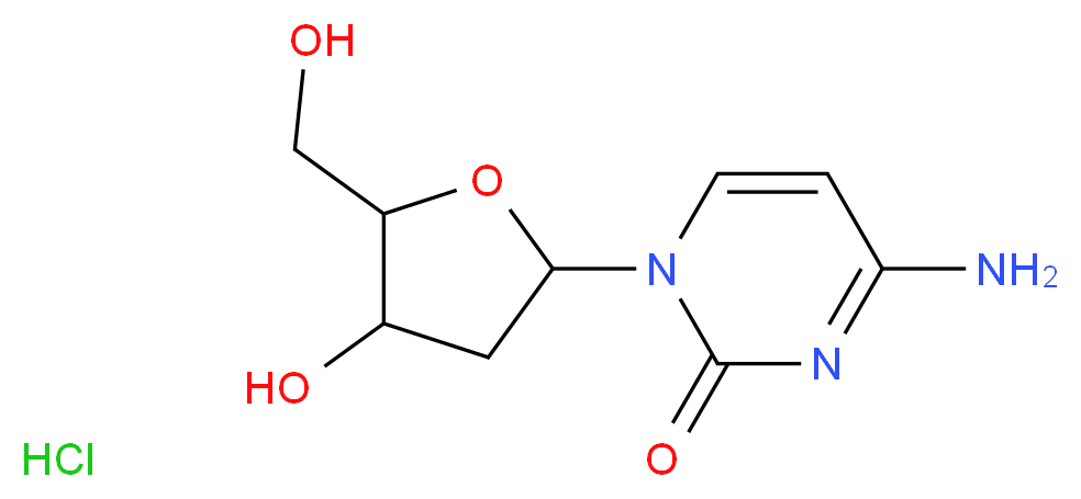 4-amino-1-[4-hydroxy-5-(hydroxymethyl)oxolan-2-yl]-1,2-dihydropyrimidin-2-one hydrochloride_分子结构_CAS_3992-42-5