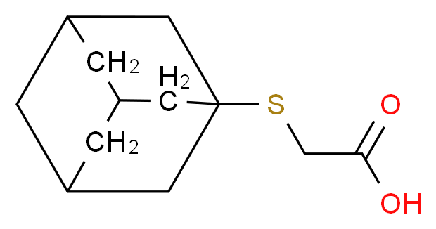 2-(adamantan-1-ylsulfanyl)acetic acid_分子结构_CAS_95769-28-1