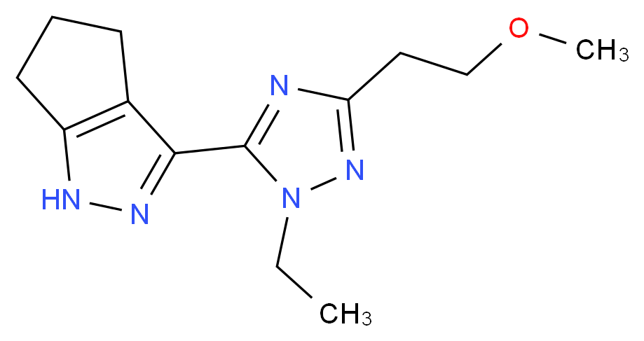 3-[1-ethyl-3-(2-methoxyethyl)-1H-1,2,4-triazol-5-yl]-1,4,5,6-tetrahydrocyclopenta[c]pyrazole_分子结构_CAS_)