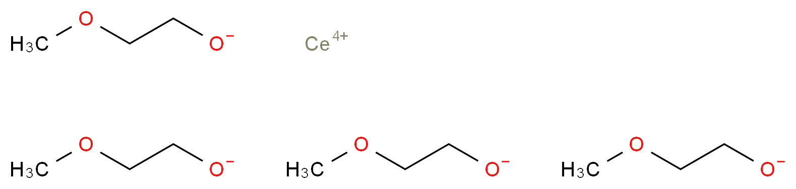 λ<sup>4</sup>-cerium(4+) ion tetrakis(2-methoxyethan-1-olate)_分子结构_CAS_876107-33-4