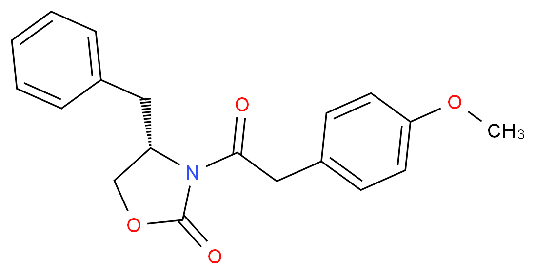 (S)-4-Benzyl-3-[2-(4-methoxyphenyl)acetyl]-2-oxazolidinone_分子结构_CAS_143589-97-3)