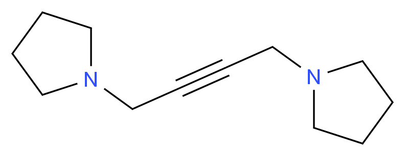 1-[4-(pyrrolidin-1-yl)but-2-yn-1-yl]pyrrolidine_分子结构_CAS_51-73-0