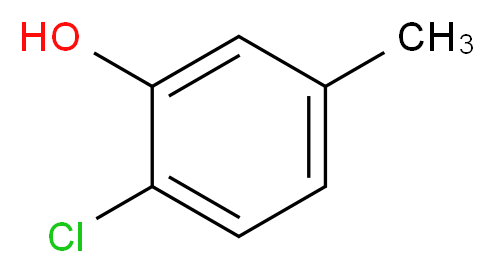 2-Chloro-5-methylphenol_分子结构_CAS_615-74-7)