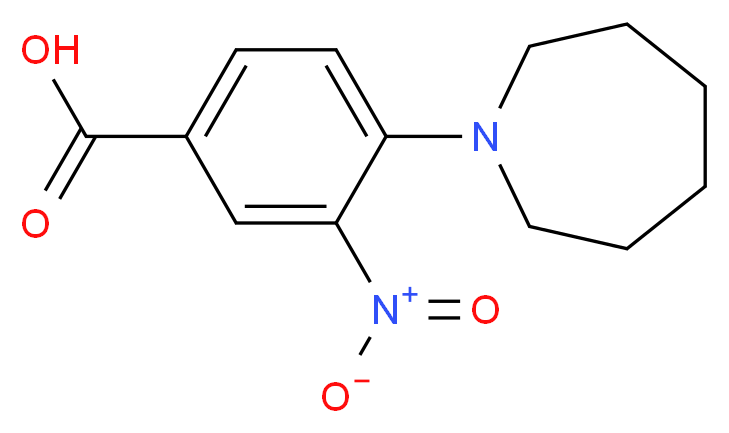 3-Nitro-4-(hexamethyleneimin-1-yl)benzoic acid_分子结构_CAS_92109-03-0)