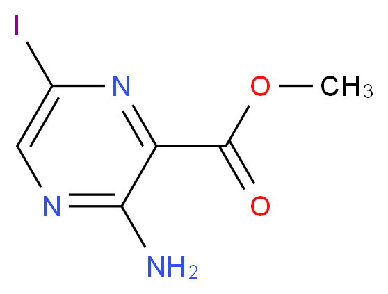 Methyl 3-amino-6-iodopyrazine-2-carboxylate_分子结构_CAS_1458-16-8)