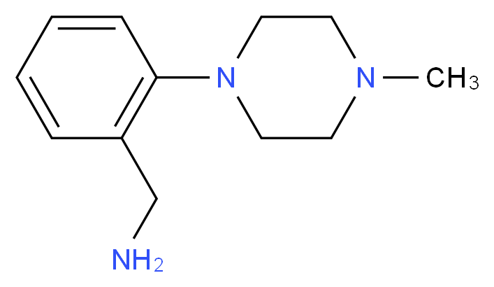 [2-(4-Methylpiperazin-1-yl)phenyl]methylamine 97%_分子结构_CAS_655256-68-1)