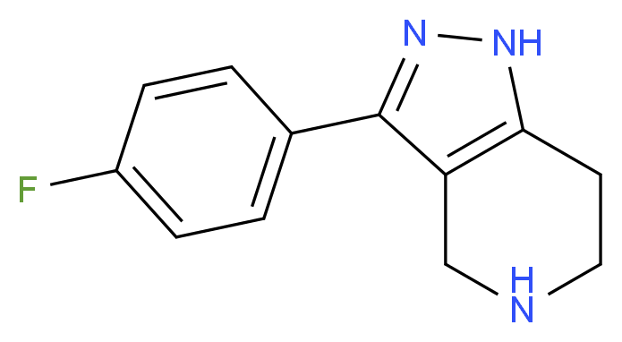 3-(4-Fluorophenyl)-4,5,6,7-tetrahydro-2H-pyrazolo[4,3-c]pyridine_分子结构_CAS_916423-52-4)
