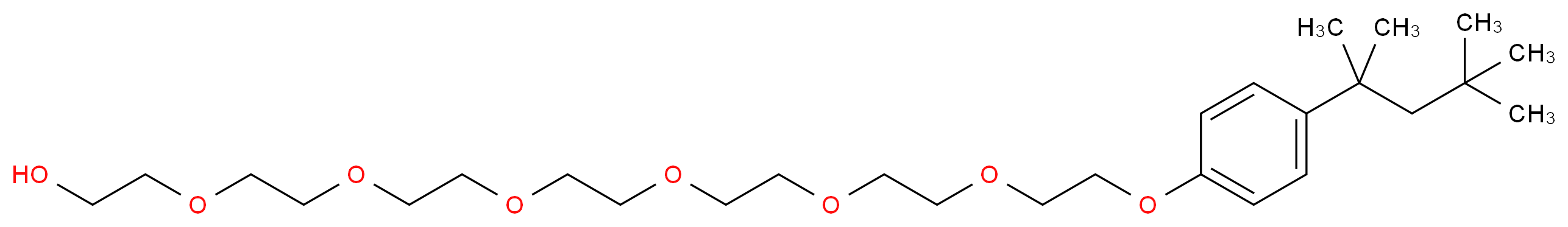 4-(1,1,3,3-四甲基丁基)苯基-聚乙二醇溶液_分子结构_CAS_9002-93-1)