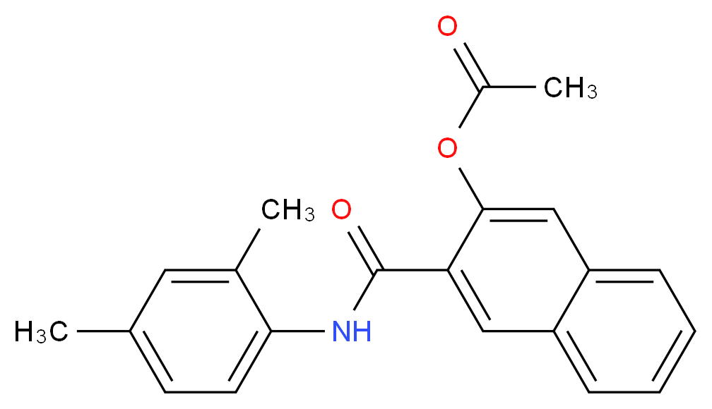 3-[(2,4-dimethylphenyl)carbamoyl]naphthalen-2-yl acetate_分子结构_CAS_4569-00-0