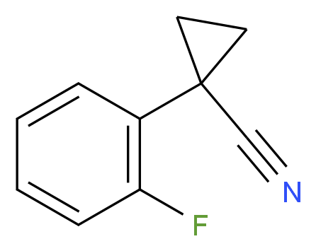 1-(2-fluorophenyl)cyclopropanecarbonitrile_分子结构_CAS_97009-38-6)