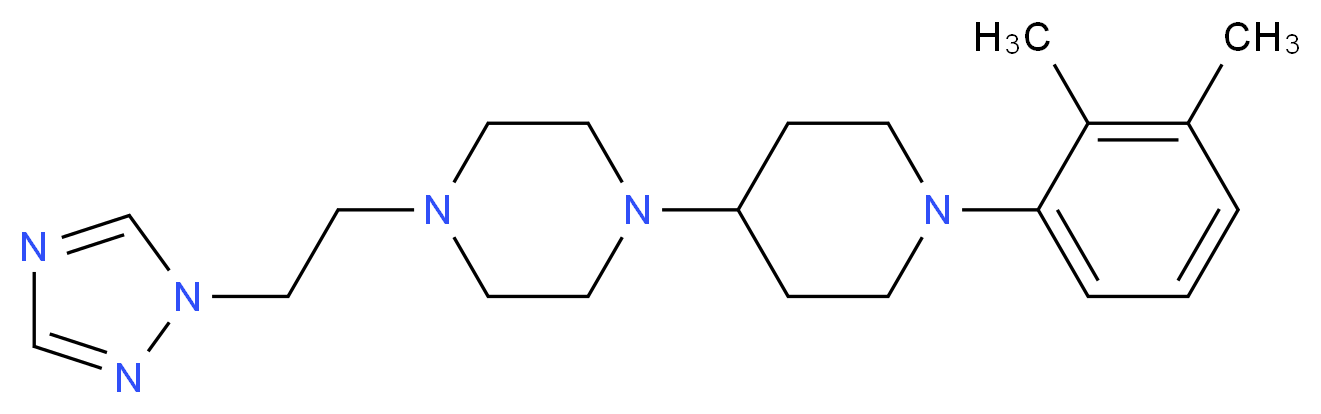 1-[1-(2,3-dimethylphenyl)piperidin-4-yl]-4-[2-(1H-1,2,4-triazol-1-yl)ethyl]piperazine_分子结构_CAS_)