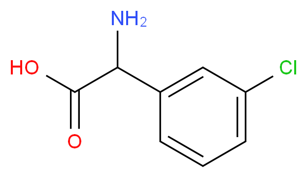 Amino-(3-chlorophenyl)acetic acid_分子结构_CAS_7292-71-9)