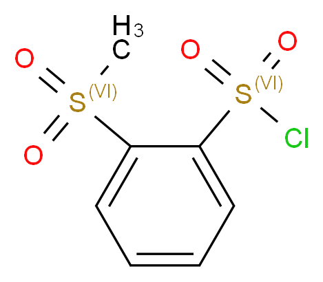 2-(甲基磺酰)苯磺酰氯化物_分子结构_CAS_89265-35-0)