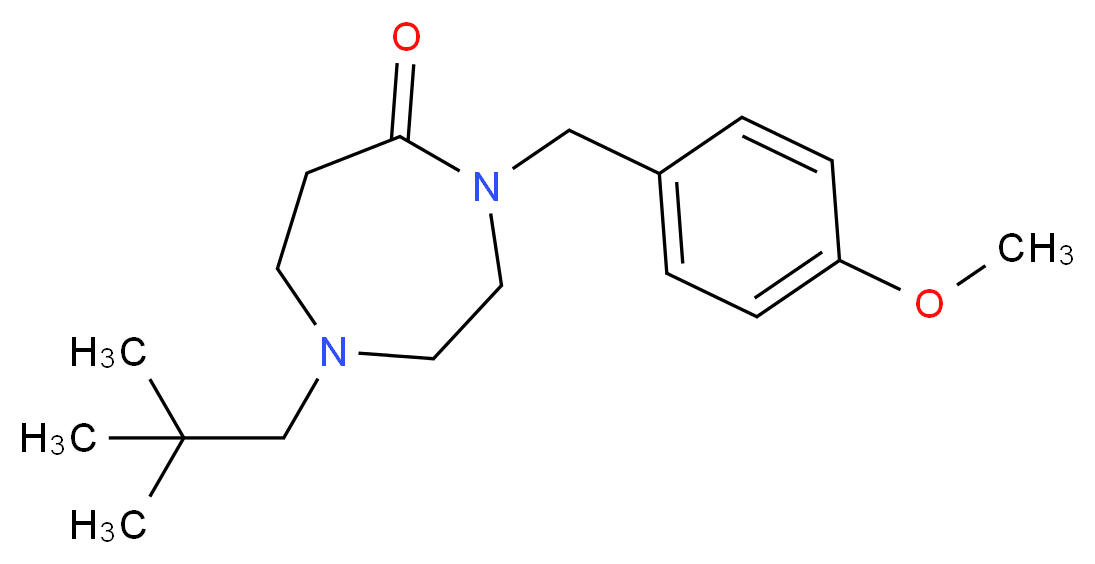 1-(2,2-dimethylpropyl)-4-(4-methoxybenzyl)-1,4-diazepan-5-one_分子结构_CAS_)