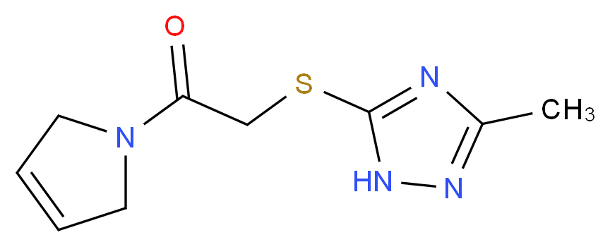 5-{[2-(2,5-dihydro-1H-pyrrol-1-yl)-2-oxoethyl]thio}-3-methyl-1H-1,2,4-triazole_分子结构_CAS_)