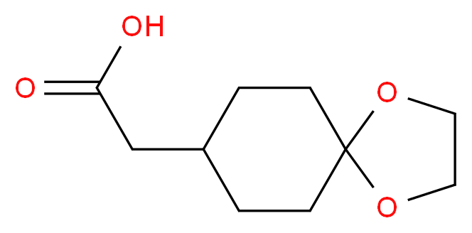 2-{1,4-dioxaspiro[4.5]decan-8-yl}acetic acid_分子结构_CAS_134136-04-2