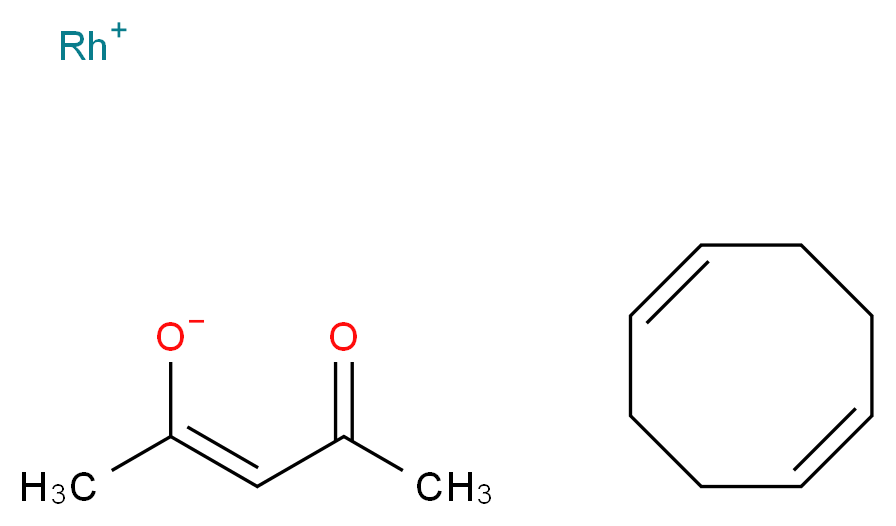 (1,5-环辛二烯)2,4-戊二酮铑(I)_分子结构_CAS_12245-39-5)