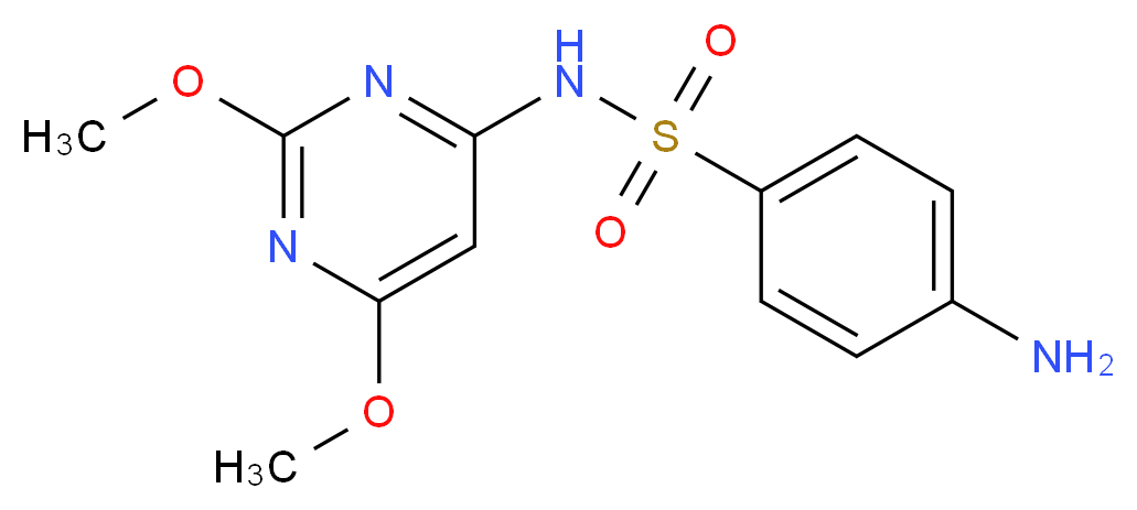 Sulphadimethoxine_分子结构_CAS_122-11-2)