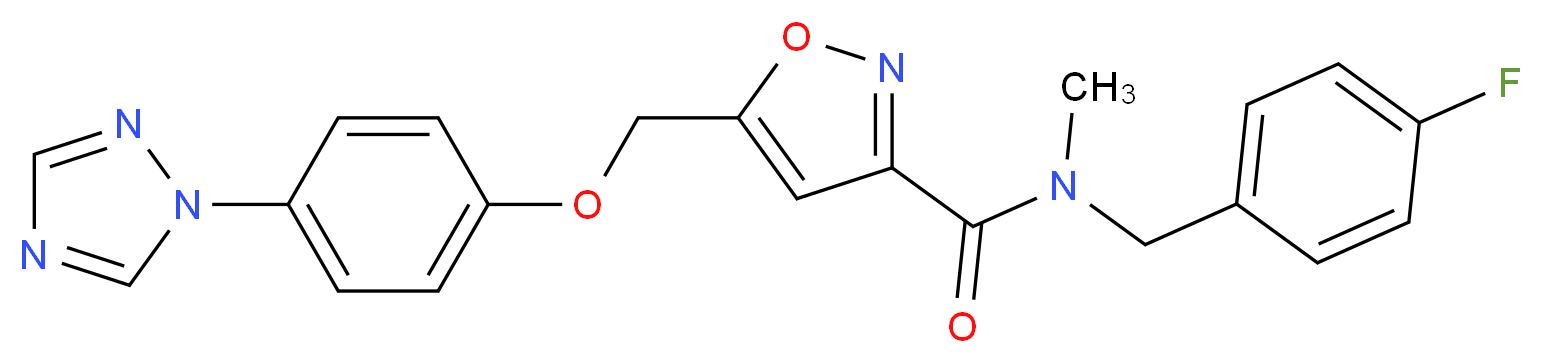 N-(4-fluorobenzyl)-N-methyl-5-{[4-(1H-1,2,4-triazol-1-yl)phenoxy]methyl}-3-isoxazolecarboxamide_分子结构_CAS_)
