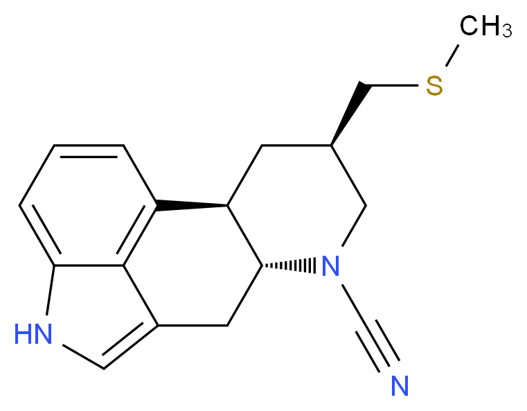 N-Despropyl Pergolide 6-Carbonitrile_分子结构_CAS_98988-34-2)