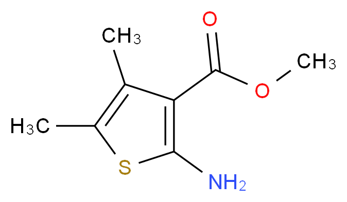 2-Amino-4,5-dimethyl-thiophene-3-carboxylic acid methyl ester_分子结构_CAS_4651-93-8)