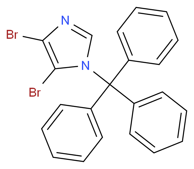 4,5-dibromo-1-(triphenylmethyl)-1H-imidazole_分子结构_CAS_112517-23-4