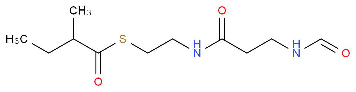 3-formamido-N-{2-[(2-methylbutanoyl)sulfanyl]ethyl}propanamide_分子结构_CAS_6712-02-3