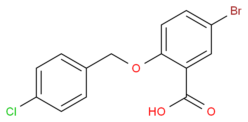 5-Bromo-2-[(4-chlorobenzyl)oxy]benzoic acid_分子结构_CAS_62176-36-7)
