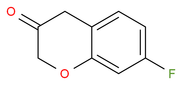 7-fluoro-3,4-dihydro-2H-1-benzopyran-3-one_分子结构_CAS_944904-13-6