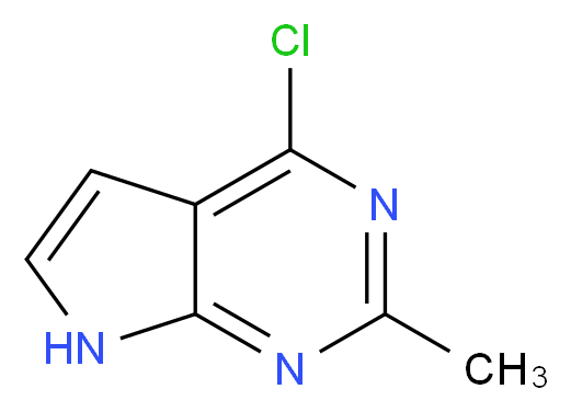 4-Chloro-2-methyl-7H-pyrrolo[2,3-d]pyrimidine_分子结构_CAS_71149-52-5)