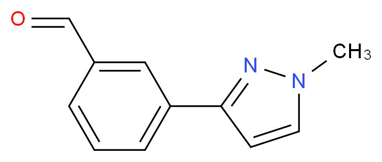 3-(1-methyl-1H-pyrazol-3-yl)benzaldehyde_分子结构_CAS_179056-79-2