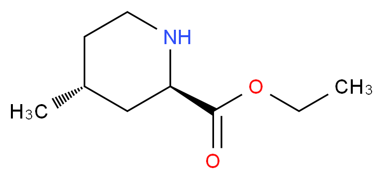 ethyl (2R,4R)-4-methylpiperidine-2-carboxylate_分子结构_CAS_74892-82-3