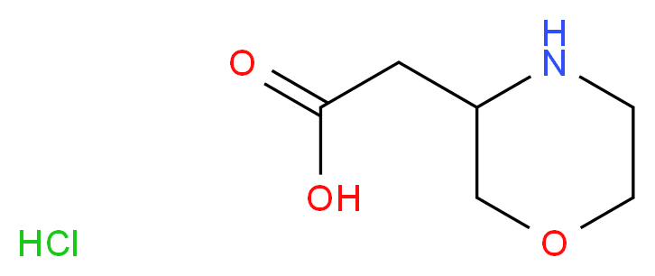 2-(morpholin-3-yl)acetic acid hydrochloride_分子结构_CAS_86967-55-7