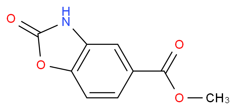 methyl 2-oxo-2,3-dihydro-1,3-benzoxazole-5-carboxylate_分子结构_CAS_65422-70-0